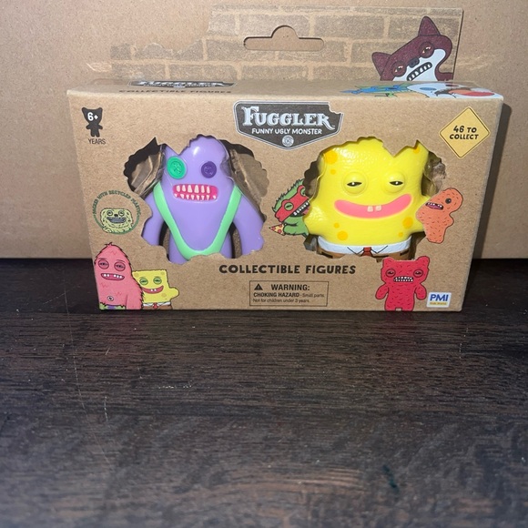 Other - Fuggler Spongebob Squarepants & Sasquoosh Lilac Set Of 2 Collectible Mini Figure